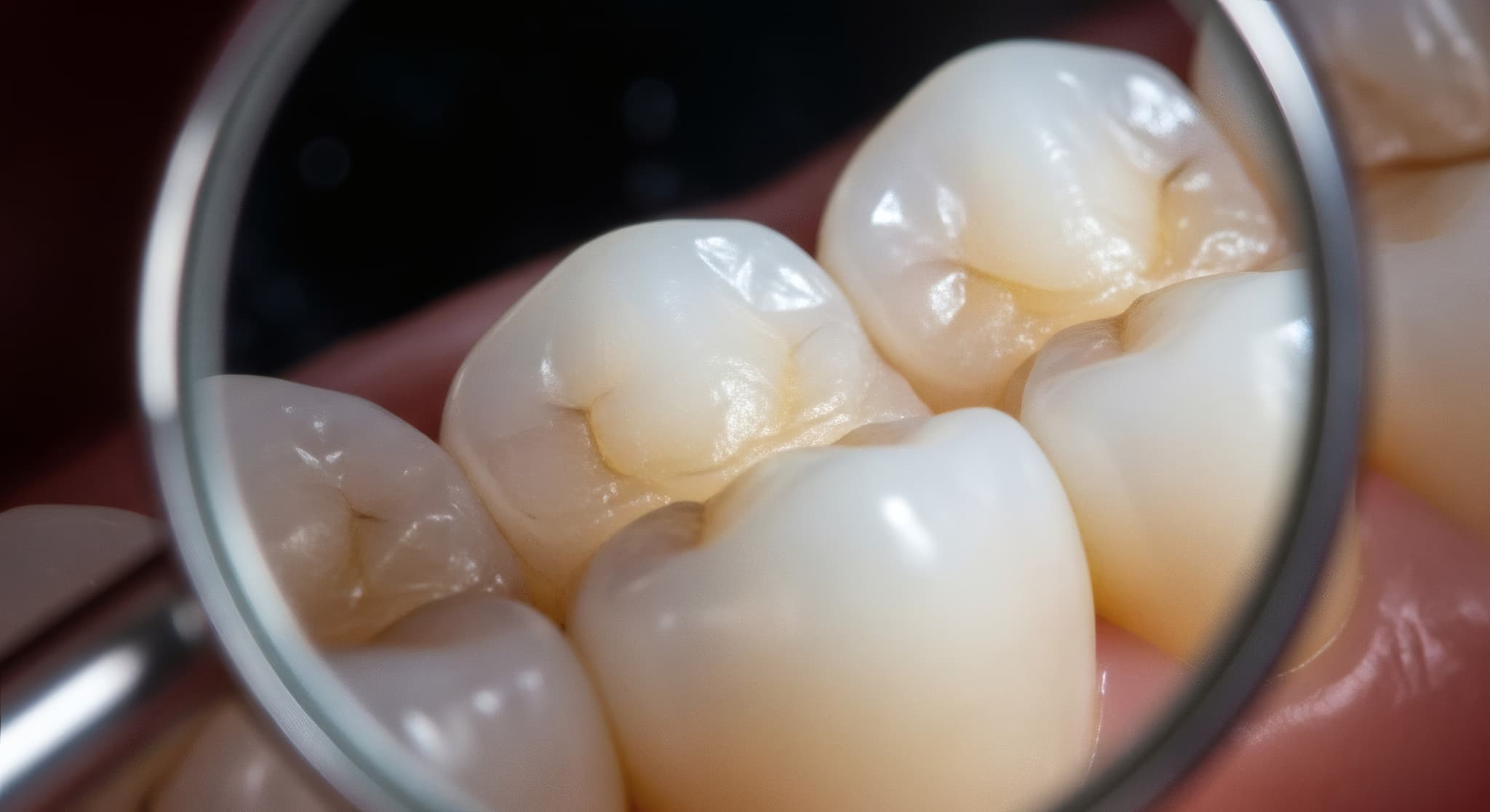 初期虫歯がないか歯を調べるイメージ