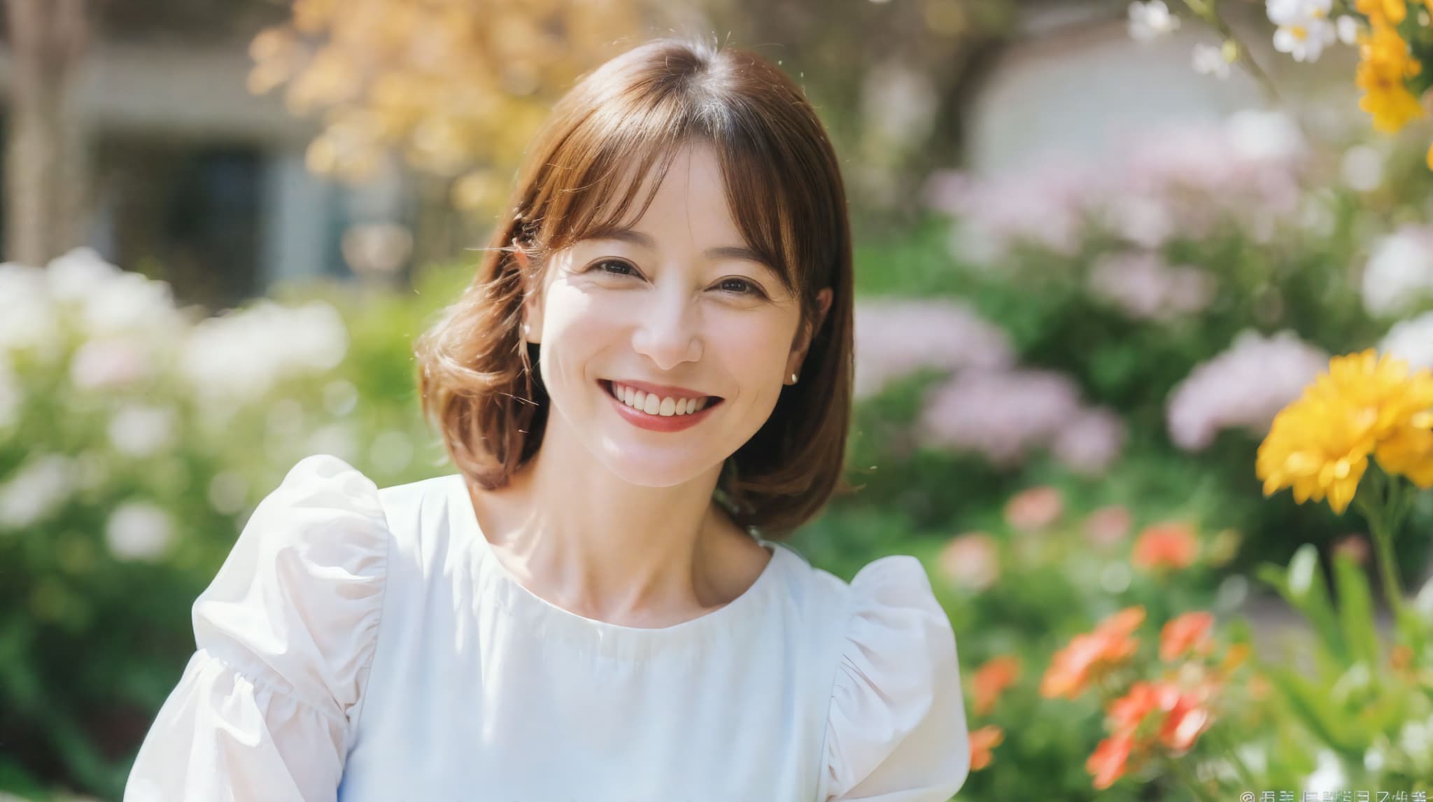 適切なケアでセラミックの歯を維持している女性